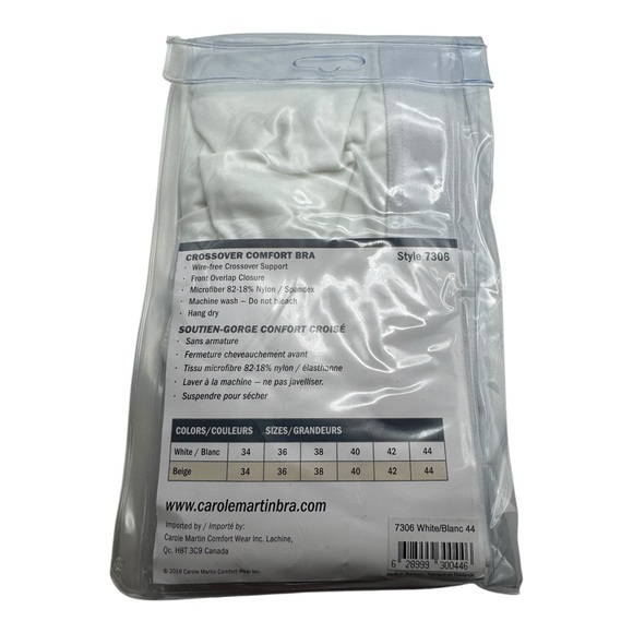 2× Carole Martin Crossover Front Closure Comfort Bra Size 44 – White & Blue - Picture 7 of 11